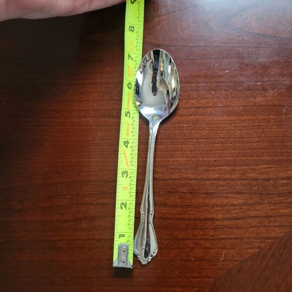 Oneida Deluxe Stainless Steel Teapoons Set Of 4 Floral Pattern 6.5" Long - Picture 5 of 5